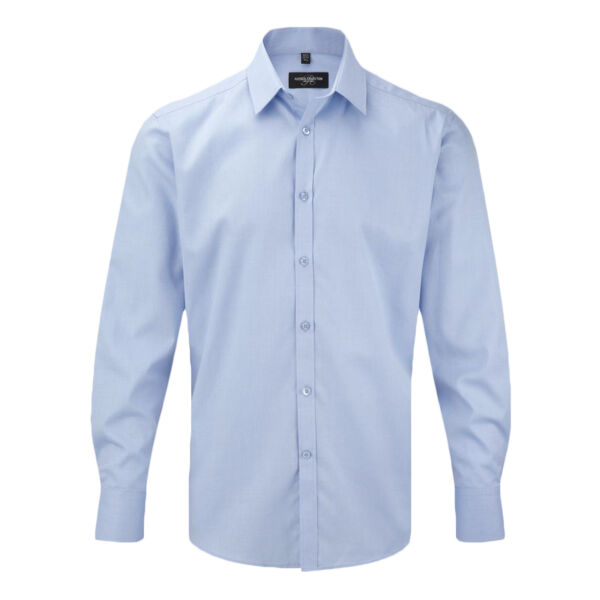 Gents Long Sleeve Herringbone Shirt Thumbnail